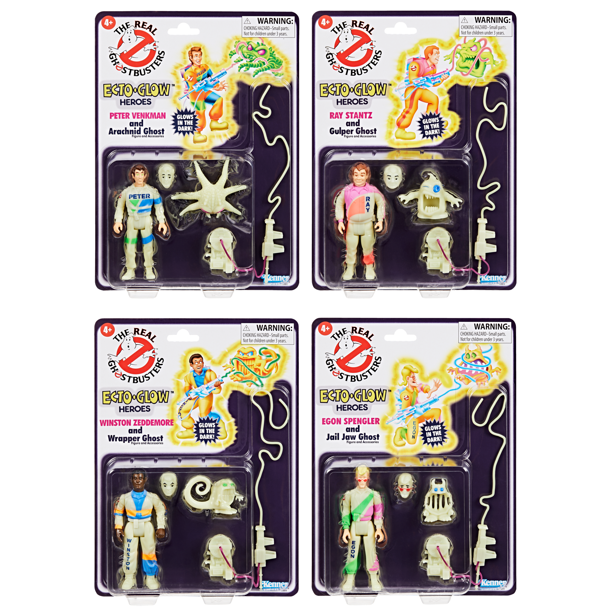 Ghostbusters Kenner Classics The Real Ghostbusters Ecto-Glow Heroes Collector’s Set