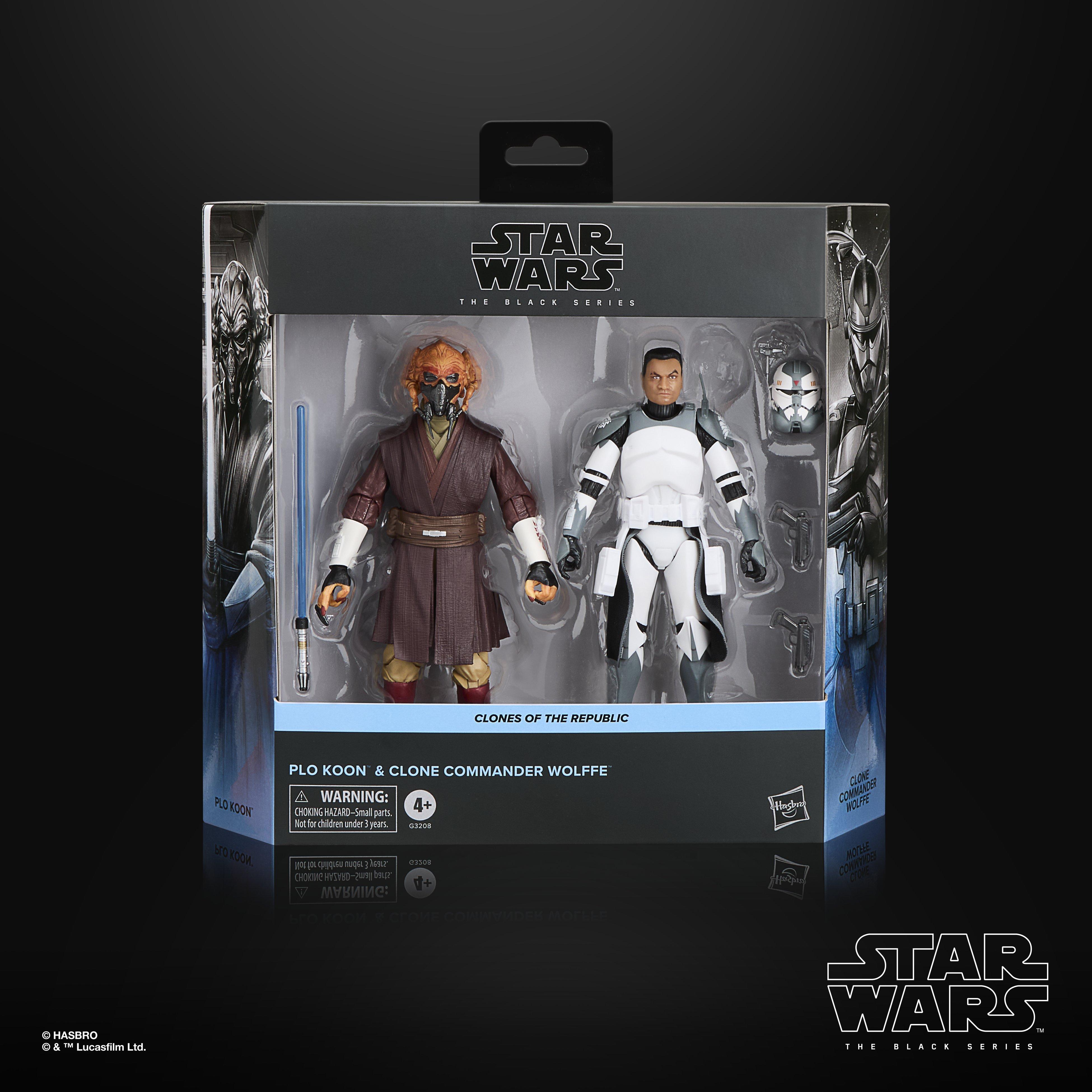 STAR WARS The Black Series Plo Koon & Clone Commander Wolffe