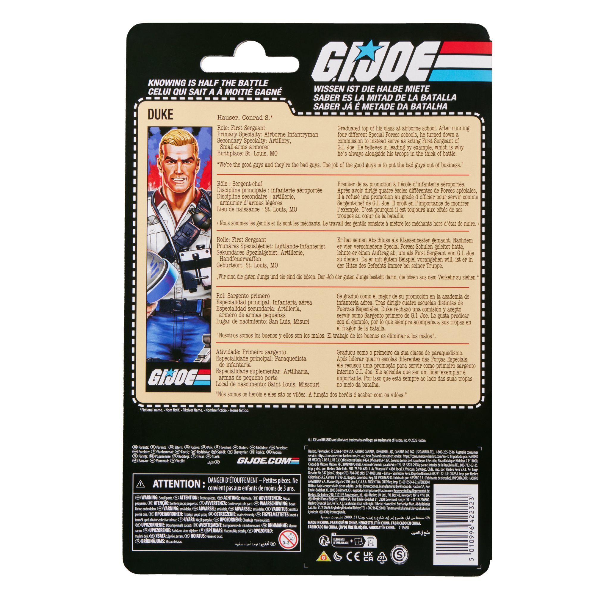 G.I. Joe Classified Series Retro Cardback USA Duke
